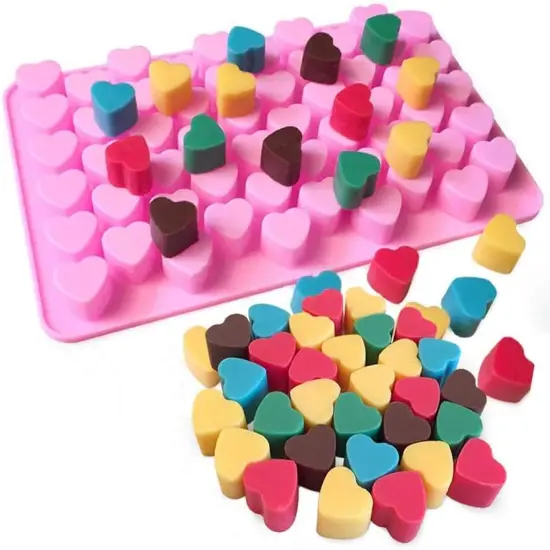 2PCS 55-Cavity Heart Shaped Silicon Mold {3}