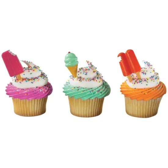 Cool Treat Assortment DecoPics&reg; Cupcake Decoration, 12ct {3}