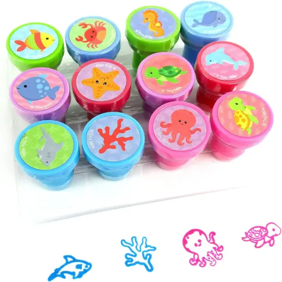 TINYMILLS 12 Pcs Ocean Life Turtle Stamp Kit {2}