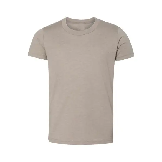 BELLA + CANVAS&reg; Youth CVC Jersey Crew Neck Tee - 3001YCVC Heather stone {1}