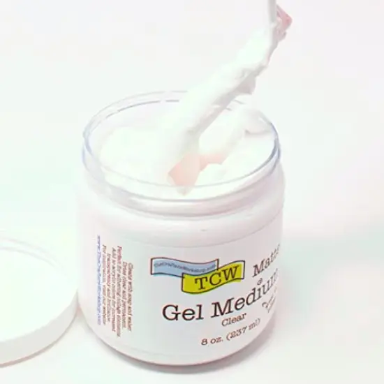 Gel Medium, Additive for Paint, Adhesive for Canvas, Paper, or Wood, Transparent Finish for Acrylics, Matte Gel Medium, 8-oz, Matte {1}