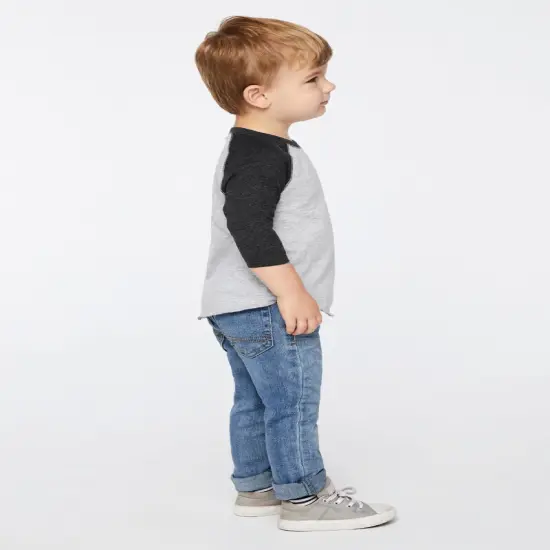 Toddler (Unisex) Raglan Baseball T-Shirt, Various Sizes by Rabbit Skins&reg; {4}