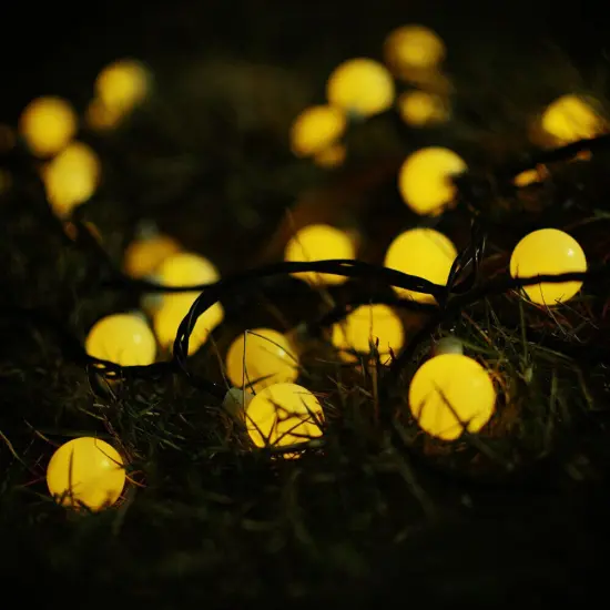 49ft Outdoor Christmas Garden Solar Globe String Lights Warm white {1}