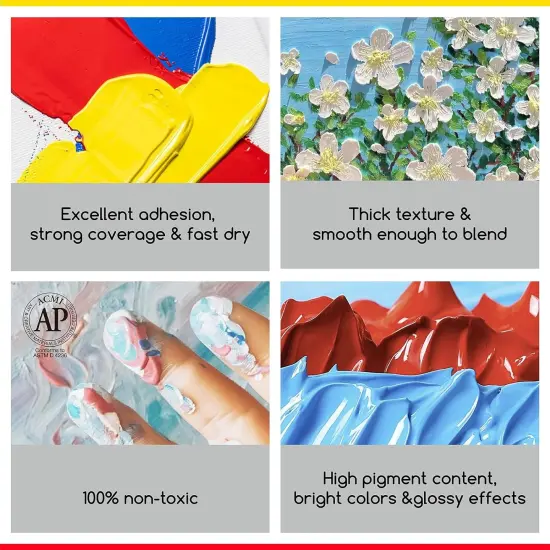 MEEDEN Phthalocyanine Blue Acrylic Paint, Heavy Body, Gloss Finish, Extra-Large 1 L /33.8 oz Non-Toxic Rich Pigments, Studio Professional Artist Acrylic Paint for Adults {3}