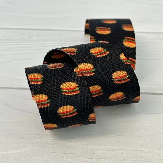 Black Burger 1&rdquo; Seatbelt Webbing {1}
