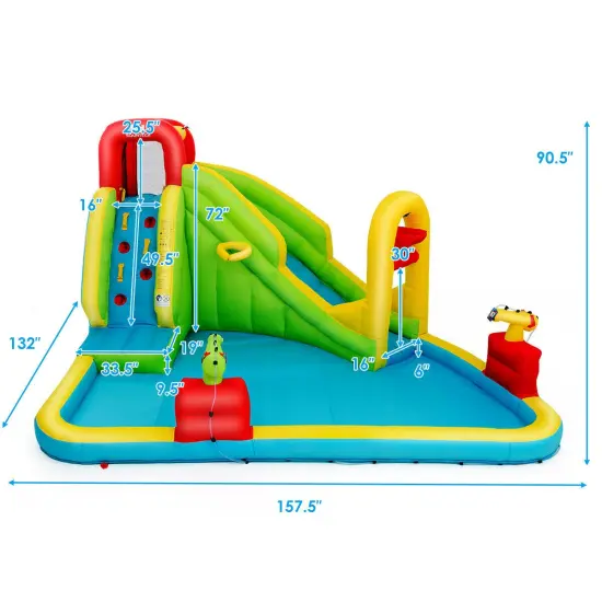 Outdoor Inflatable Water Bounce House with 480W Blower {5}