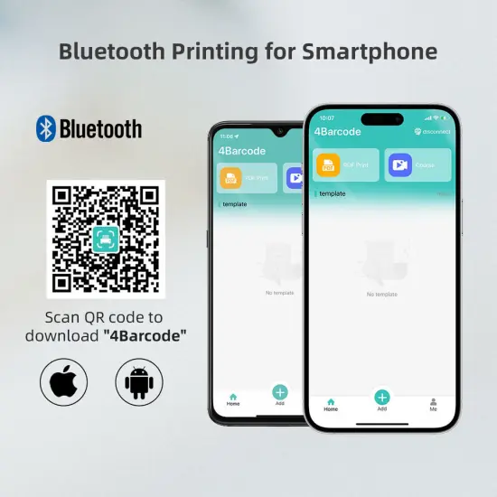 Wireless Bluetooth Thermal Shipping Label Printer For Smart Phone. {3}