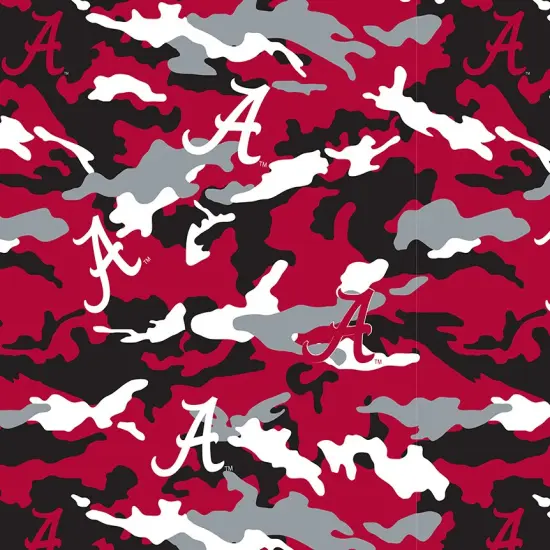 Sykel Enterprises-University of Alabama Fleece Fabric-Alabama Crimson Tide Camouflage Fleece Blanket Fabric-Sold by the yard {1}