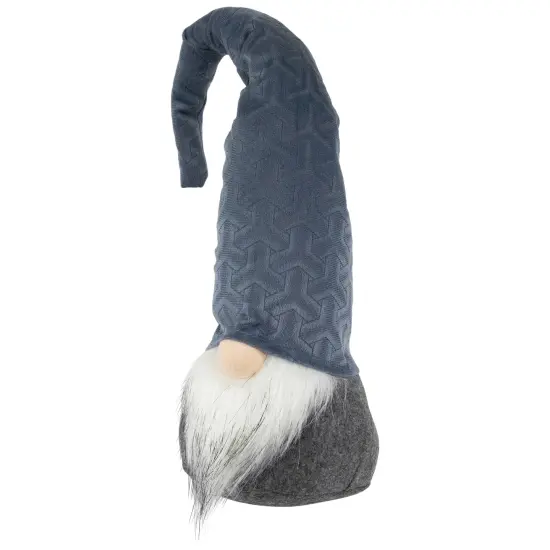Northlight Standing Christmas Gnome with Patterned Hat Figure - 18" - Blue {4}