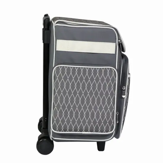 Collapsible Rolling Scrapbook & Featherweight Case, Grey & White {6}