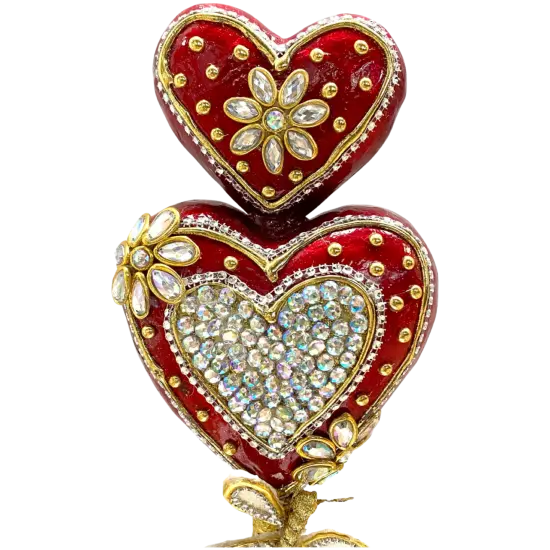 Valentine's Day Jeweled Hearts laminated Capiz Table D&eacute;cor - Holiday Tree {2}
