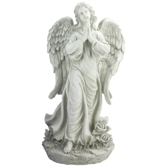 Northlight 24.5" Light Olive Green Praying Angel Decorative Outdoor Garden Statue {1}