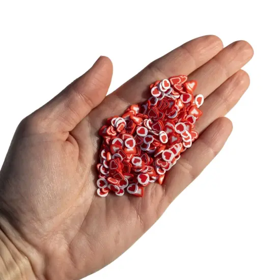 Buttons Galore Sprinkletz DIY Craft Embellishment Polymer Clay Pieces For Slime & Crafts 36 Grams - 3 Packs of Heart Warming {2}