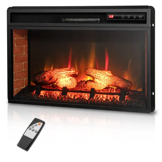 26 Inch Infrared Electric Fireplace Insert with Remote Control {3}
