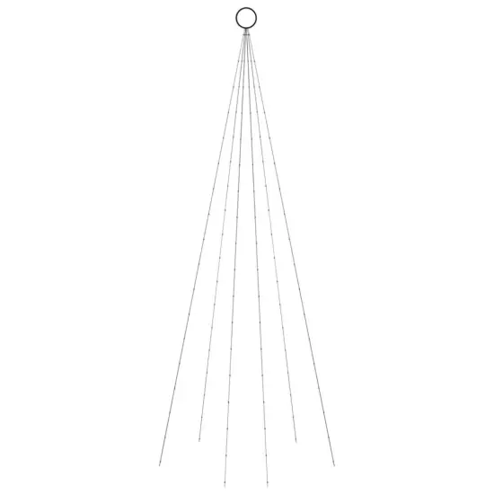 Christmas Tree on Flagpole Warm White LEDs {2}