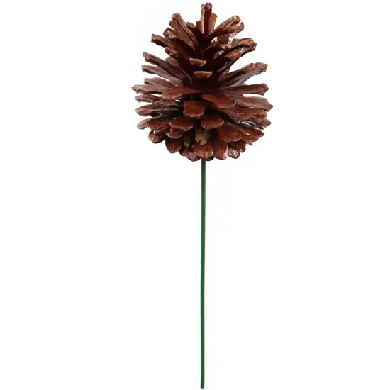 12-Pack: Lacquered Pine Cone Picks - Elegant Holiday Accents, Ideal for Christmas Decor & Arrangements - Perfect for Home, Office - 2024 Christmas Collection, Floral Home by Artificial Flowers {1}