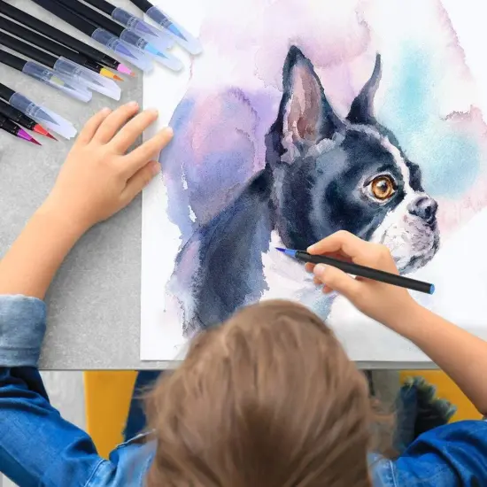 Set of 24 Soft Brush Watercolor Art Markers {3}