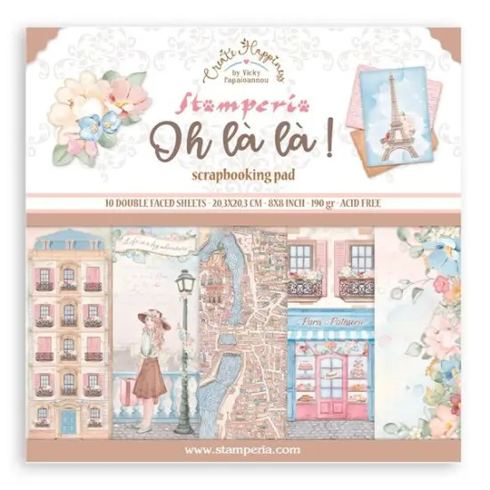 Stamperia Oh La La 8"X8" Double-Sided Paper Pad {1}