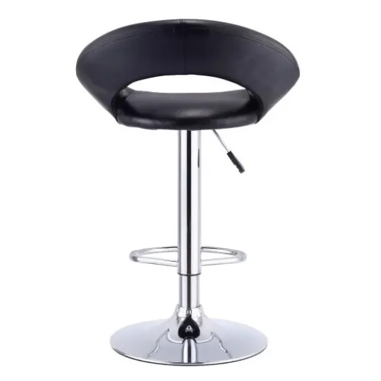 Set of 2 Adjustable Swivel PU Bar Stools {3}