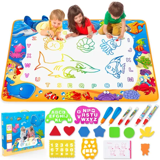Kids Painting Writing Color Doodle Drawing Mat Toy Bring Magic Pens Educational Toys for Age 2 3 4 5 6 7 Year Old Girls Boys Age Toddler Gift {2}