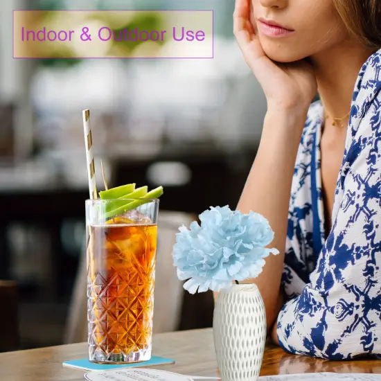 5" Blue Artificial Carnation Flower Picks - Box of 100, 3.5" Wide - Perfect for Bouquets, Crafts - Elegant Year-Round Decor, Floral Home by Artificial Flowers {4}