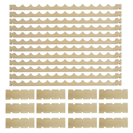 72 Bottles Wine Rack Holder Stackable Storage Solid Wood. {2}