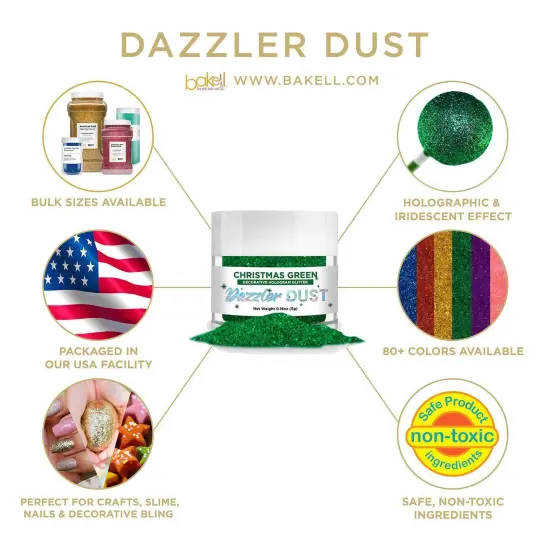 Christmas Green Dazzler Dust® 5 Gram Jar {4}