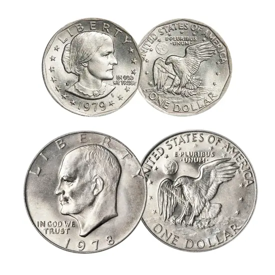 Last Eisenhower Dollar & First Susan B. Anthony Dollar {5}