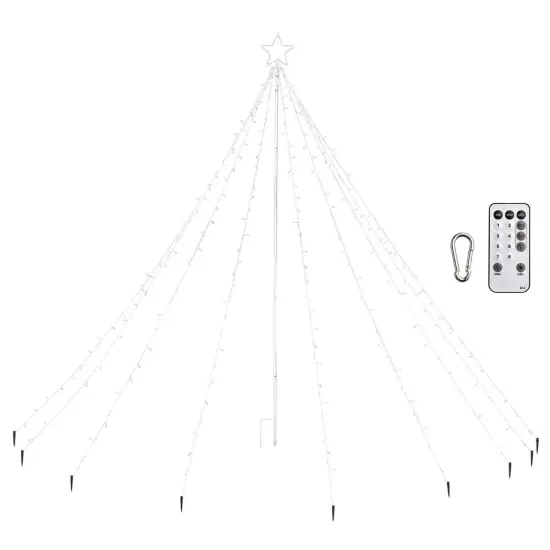 12FT Lighted Spiral Christmas Tree with RGBY Lights {1}