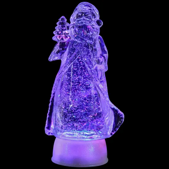 Northlight LED Lighted Color Changing Acrylic Santa Claus Christmas Decoration - 10" Clear {1}