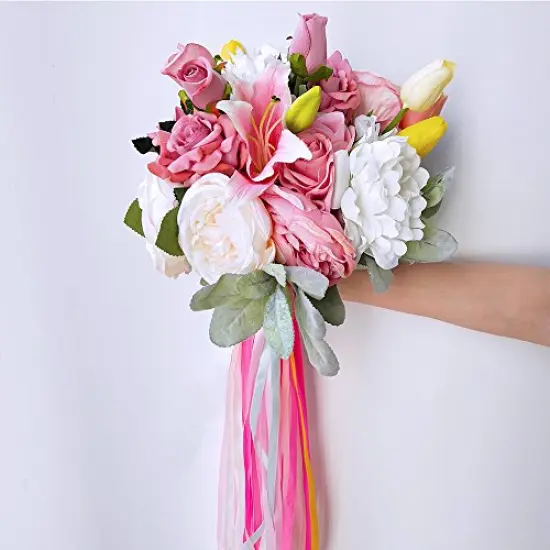 Supla 16 Colors 400 Yard Fabric Ribbon Silk Satin Roll Satin Ribbon Rolls in 2/5" Wide, 25 Yard/roll,16 Rolls,Satin Ribbon Fabric Ribbon Embellish Ribbon Ribbon for Bows Crafts Gifts Party Wedding {6}