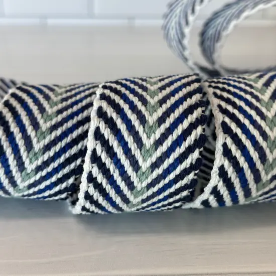 Blue Woven Jacquard 1.5&rdquo;Webbing {1}