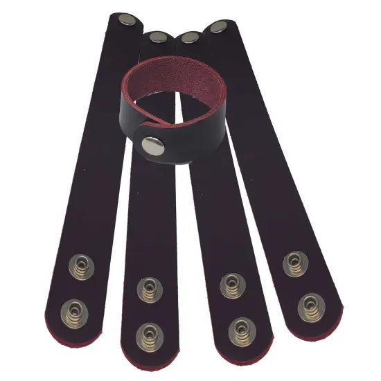 1" Adjustable Latigo Leather Bracelets &ndash; DIY Hot & Foil Stamping, Laser Engraving Blanks (6 Pack) {1}