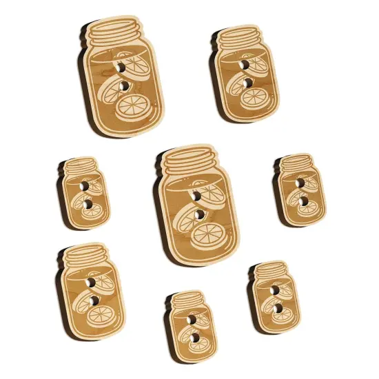 Sun Tea in a Mason Jar Wood Buttons for Sewing Knitting Crochet DIY Craft {7}