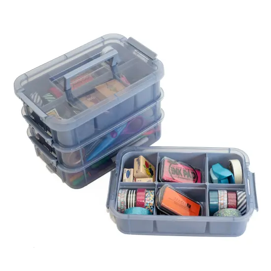 Everything Mary Blue Four Tray Plastic Organizer {2}
