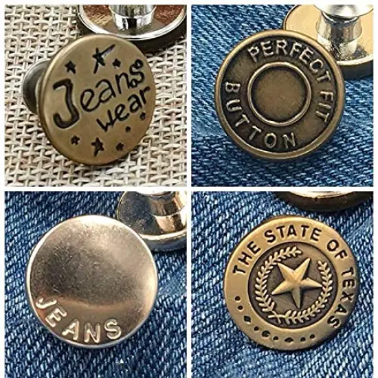8 Sets Perfect Fit Instant Button, Adjustable Jeans Button Instant, 1 inch Buttons Adds Or Reduces an Inch to Any Pants Waist in Seconds {5}