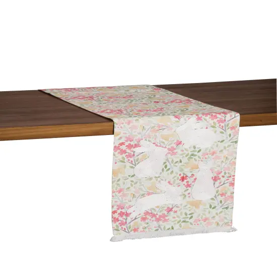 Bunnies Flowers Table Runner 13" x 72" {3}