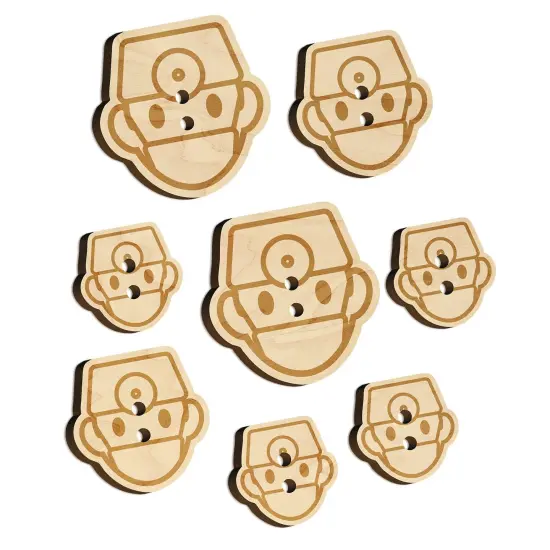 Occupation Medical Doctor Surgeon Icon Wood Buttons for Sewing Knitting Crochet DIY Craft {7}