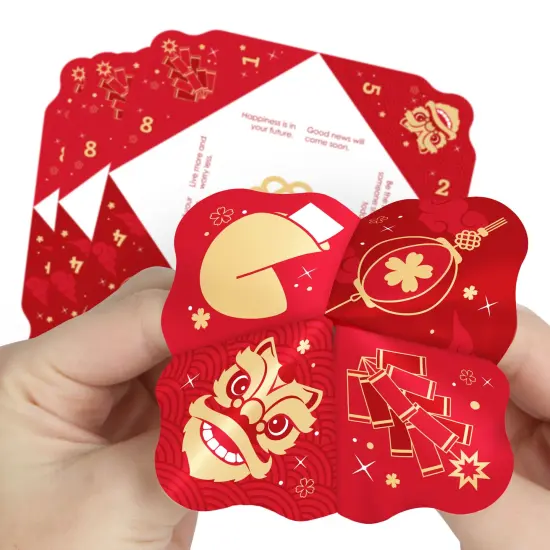 Big Dot of Happiness Lunar New Year - Cootie Catcher Game - Fortunes - Fortune Tellers - Set of 12 {1}