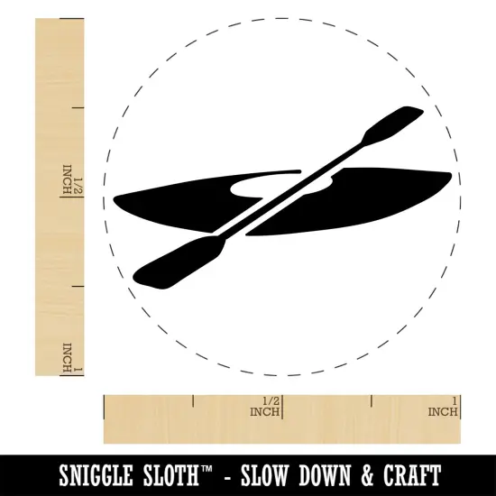 Kayak with Paddle Self-Inking Rubber Stamp Ink Stamper for Stamping Crafting Planners Sky Blue {1}
