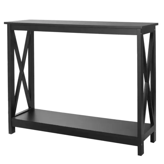 Modern Console Table For Entryway Storage Shelf . {3}
