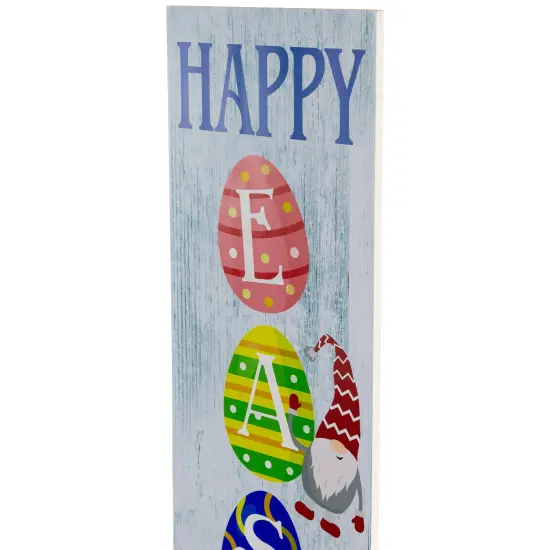 Northlight Gnome Happy Easter Porch Board Sign - 35.75" Blue {6}