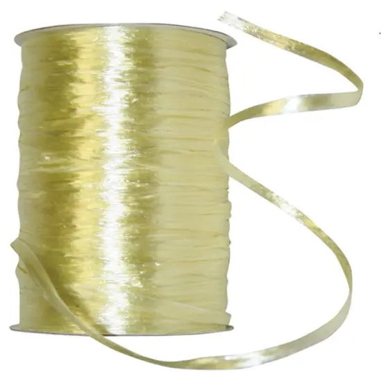 Pearl Finish Raffia Ribbon --- 1/4in x 100 yards --- Maize Color {1}