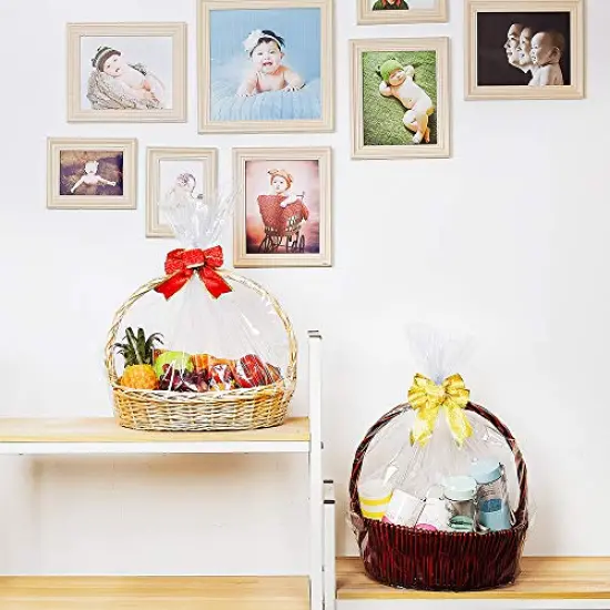 5 Pieces Extra Large Jumbo Shrink Wrap Bags Cellophane Bags for Gift Baskets - 40x47 Inch Christmas Basket Bags (5 pcs, XXXL) {4}