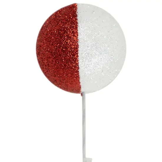 Northlight Set of 2 Red and White Glittered Candy Cane Christmas Picks 22" {6}