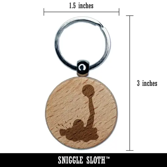 Water Polo Solid Engraved Wood Round Keychain Tag Charm {2}