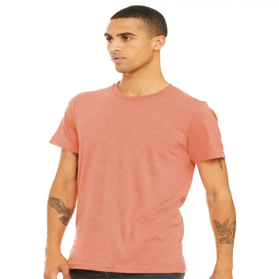 BELLA + CANVAS&reg; Crewneck Short Sleeve CVC Jersey Tee Heather sage {7}