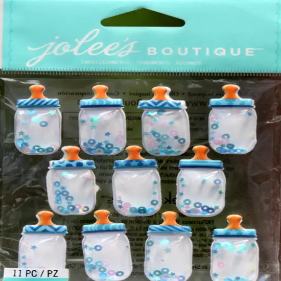 Jolee's Boutique Baby Boy Bottle Dome Repeats Dimensional Stickers {1}