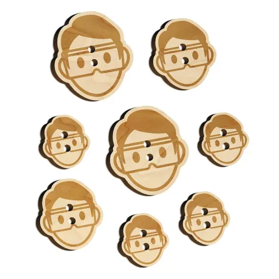 Occupation Scientist Lab Chemist Icon Wood Buttons for Sewing Knitting Crochet DIY Craft {7}