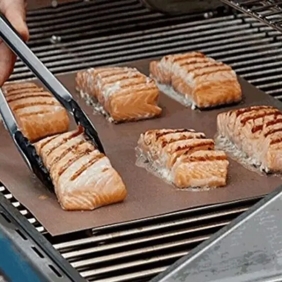 2 Copper Grill Bake Mats for Outdoor BBQ Barbecue {3}